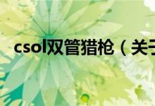 csol双管猎枪（关于csol双管猎枪的介绍）