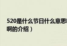 520是什么节日什么意思啊（关于520是什么节日什么意思啊的介绍）