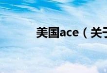 美国ace（关于美国ace的介绍）