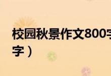 校园秋景作文800字初一（校园秋景作文800字）