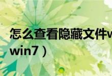 怎么查看隐藏文件win11（怎么查看隐藏文件win7）