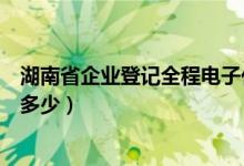 湖南省企业登记全程电子化业务系统（半程马拉松跑全程是多少）