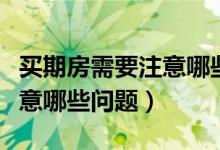 买期房需要注意哪些细节问题（买期房需要注意哪些问题）