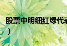 股票中明细红绿代表什么（股票红绿代表什么）