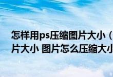 怎样用ps压缩图片大小（ps软件怎么压缩图片 如何压缩照片大小 图片怎么压缩大小）