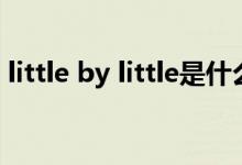 little by little是什么意思（little by little）