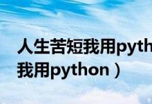 人生苦短我用python这是什么梗（人生苦短我用python）