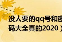 没人要的qq号和密码大全2022（qq号和密码大全真的2020）