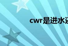 cwr是进水还是出水（cwr）