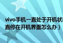 vivo手机一直处于开机状态是怎么回事（vivo手机开机后一直停在开机界面怎么办）