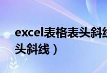 excel表格表头斜线怎么打字（excel表格表头斜线）