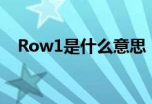 Row1是什么意思（row() 1是什么意思）