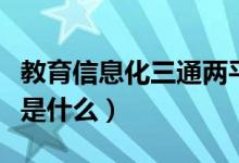 教育信息化三通两平台是指什么（三通两平台是什么）