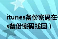 itunes备份密码在手机上可以查到吗（itunes备份密码找回）