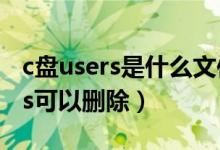 c盘users是什么文件夹可以删除吗（c盘users可以删除）