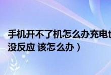 手机开不了机怎么办充电也没用（手机开不了机 而且充电也没反应 该怎么办）