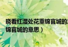 晓看红湿处花重锦官城的意思是什么季节（晓看红湿处花重锦官城的意思）