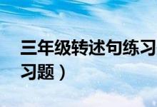 三年级转述句练习题10个（三年级转述句练习题）