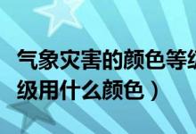 气象灾害的颜色等级（气象灾害特别严重的等级用什么颜色）