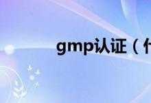 gmp认证（什么是GMP认证）