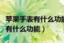 苹果手表有什么功能可以看视频吗（苹果手表有什么功能）