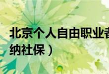 北京个人自由职业者缴纳社保（自由职业者缴纳社保）