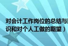 对会计工作岗位的总结与建议（怎样写对会计工作岗位的认识和对个人工做的期望）