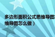 多边形面积公式思维导图怎么做四年级（多边形面积公式思维导图怎么做）