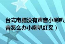 台式电脑没有声音小喇叭显示红色叉怎么修复（电脑没有声音怎么办小喇叭红叉）