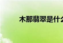 木那翡翠是什么意思（木那翡翠）