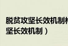 脱贫攻坚长效机制构建情况调研报告（脱贫攻坚长效机制）