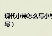 现代小诗怎么写小学生四年级（现代小诗怎么写）