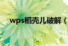 wps稻壳儿破解（wps稻壳会员破解版）