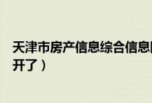 天津市房产信息综合信息网（天津房屋信息综合网怎么打不开了）