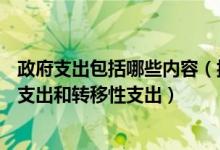 政府支出包括哪些内容（按照( )分类政府支出可分为购买性支出和转移性支出）