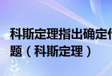 科斯定理指出确定什么才能有效解决外部性问题（科斯定理）