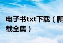 电子书txt下载（爬书网电子书下载txt免费下载全集）