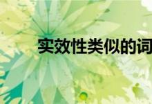 实效性类似的词语（实效性近义词）