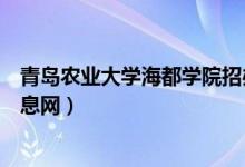 青岛农业大学海都学院招办（青岛农业大学海都学院招生信息网）