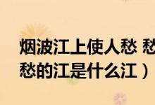 烟波江上使人愁 愁的是什么（烟波江上使人愁的江是什么江）