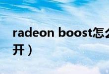 radeon boost怎么开（readyboost怎么打开）