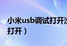 小米usb调试打开没反应（小米usb调试怎么打开）