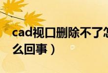 cad视口删除不了怎么回事（cad删除不了怎么回事）