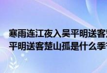 寒雨连江夜入吴平明送客楚山孤下面两句（寒雨连江夜入吴平明送客楚山孤是什么季节）