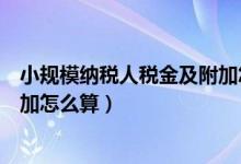 小规模纳税人税金及附加怎么算的（小规模纳税人税金及附加怎么算）