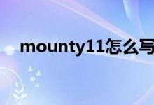 mounty11怎么写入硬盘（mounty11）