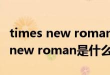 times new roman字体官方下载ttf（times new roman是什么意思）