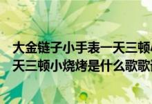 大金链子小手表一天三顿小烧烤下一句（大金链子小手表一天三顿小烧烤是什么歌歌词）