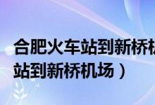 合肥火车站到新桥机场地铁怎么坐（合肥火车站到新桥机场）