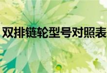 双排链轮型号对照表13（双排链轮规格参数）